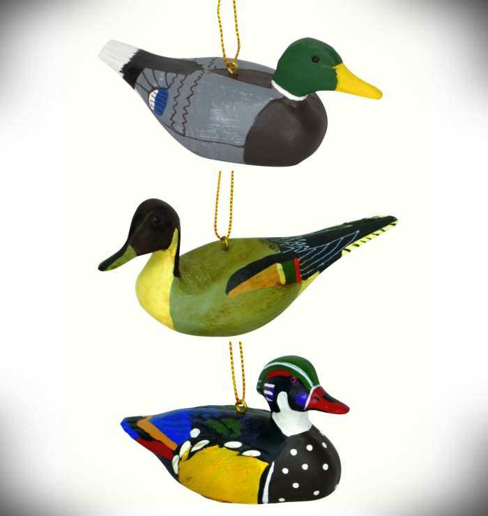 Audubon Antique Duck Ornament Collection 3/Pack